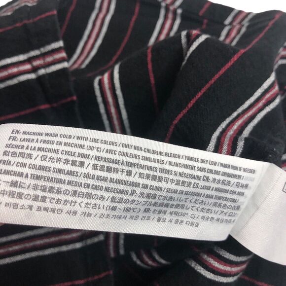 Hollister Dress Womens Small Black Red Striped Y2K Academia Grunge Mini Button - Picture 7 of 16
